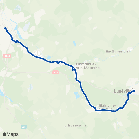 TER Fluo (Grand Est) Nancy - Lunéville map