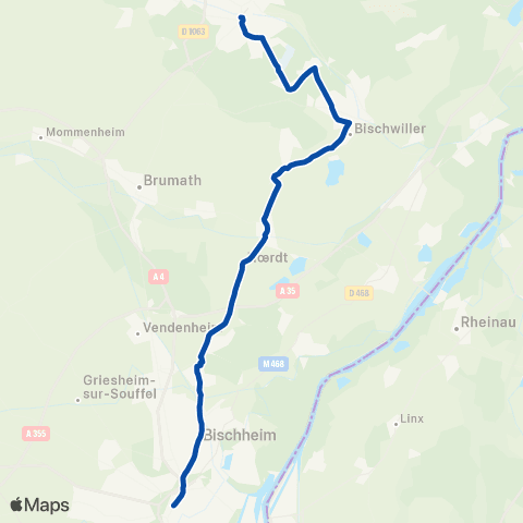 TER Fluo (Grand Est) Strasbourg - Haguenau map