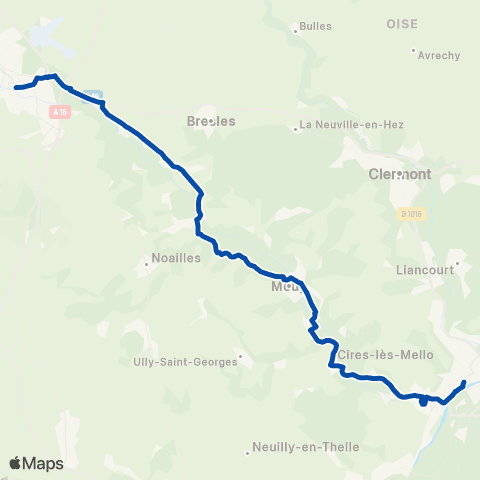 TER Hauts-de-France Beauvais - Creil map