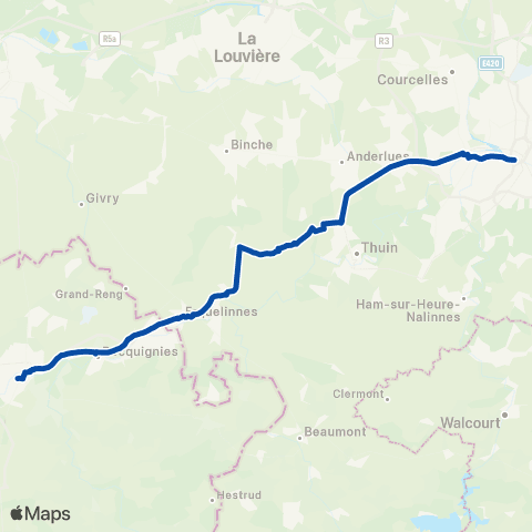 TER Hauts-de-France (Namur) - (Charleroi) - Maubeuge map