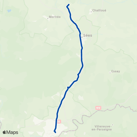 TER Nomad (Normandie) Surdon-Alençon map