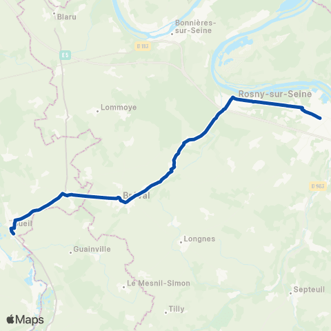 TER Nomad (Normandie) Paris - Évreux - Serquigny map