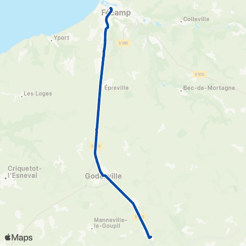 TER Nomad (Normandie) Le Havre - Breaute - Fecamp map