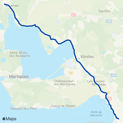 TER Zou! (Provence-Alpes-Côte d'Azur) Marseille - Avignon Ctre - Valence - Lyon map