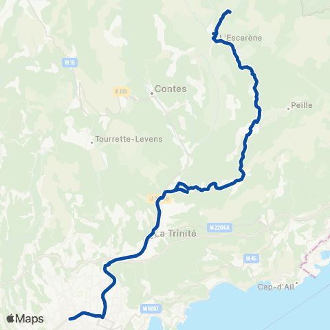 TER Zou! (Provence-Alpes-Côte d'Azur) Nice - Breil sur Roya - Tende map