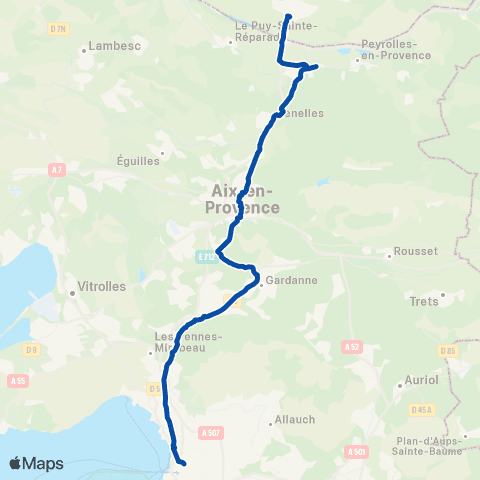 TER Zou! (Provence-Alpes-Côte d'Azur) Marseille - Aix en Provence - Manosque - Sisteron map