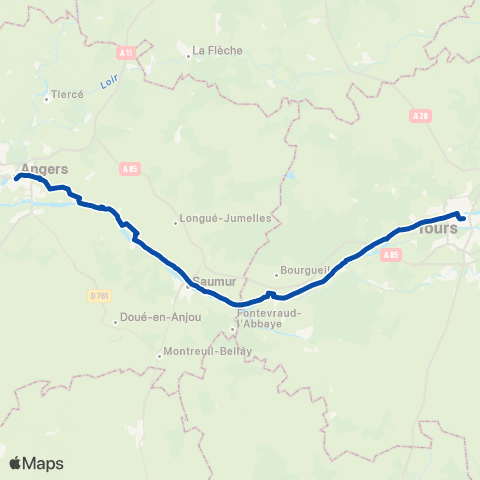 TER Aléop (Pays de la Loire) Tours - le Croisic map