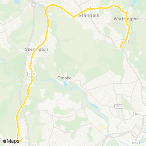 Bee Network St Peter's Catholic HS - Boar's Head map