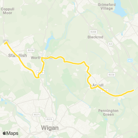 Bee Network Broadhurst Farm - Standish Community HS map
