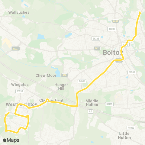 Bee Network Canon Slade High School - Dobb Brow Road map