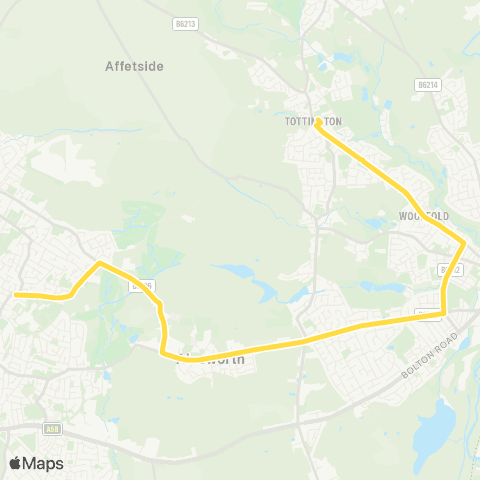 Bee Network Tottington High School - Nook Fields map