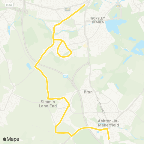 Bee Network St Mark's Church - Byrchall and St Edmund Arrowsmith High Schools map