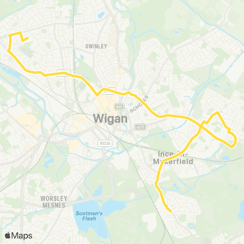 Bee Network St John Fisher High School - Henry St map