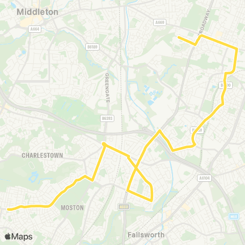 Bee Network The Radclyffe School - Hillier Street N map