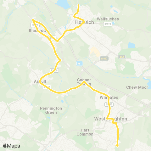 Bee Network Rivington / Blackrod HS - Barn Acre map