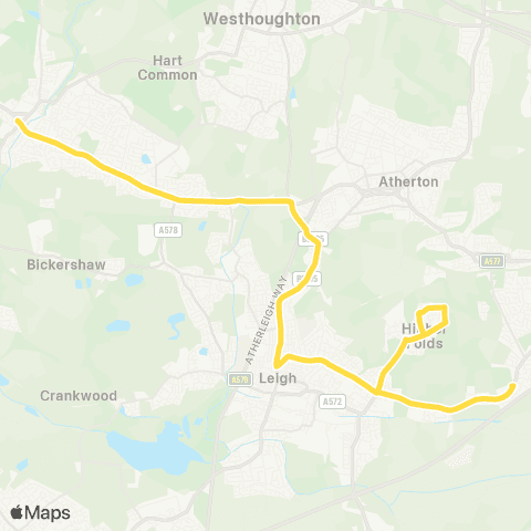 Bee Network St Mary's HS - Hindley Council Offices map