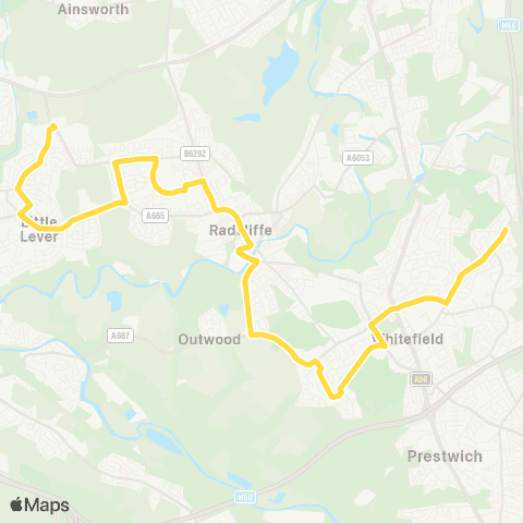 Bee Network Unsworth Academy - Browns Road map