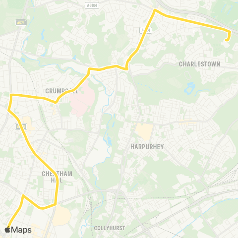 Bee Network Co-Op Academy N Manchester - Hodgson St map