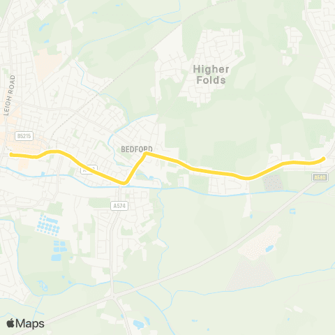 Bee Network Leigh Bus Sta - St Mary's High School map