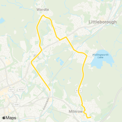 Bee Network Firgrove Avenue - Hollingworth Academy map