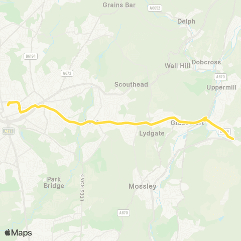Bee Network Oldham Bus Station - Clarence Hotel map