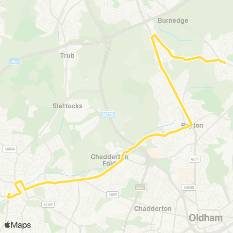 Bee Network The Orchards - Middleton Bus Station map