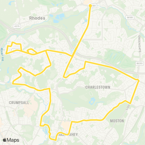 Bee Network Middleton Bus Sta - Middleton Bus Sta map