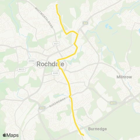 Bee Network Syke Methodist Church - St Cuthbert's Rc HS map