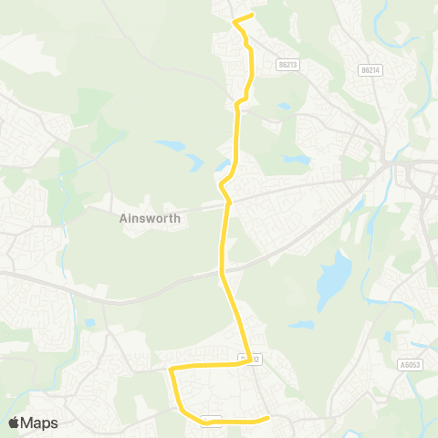 Bee Network Ainsworth Road - Tottington High School map