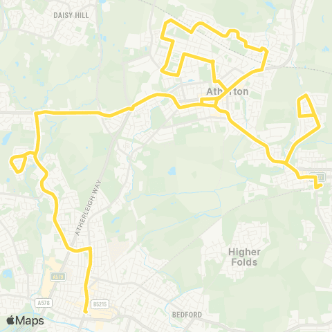 Bee Network Astley Street - Leigh Bus Station map