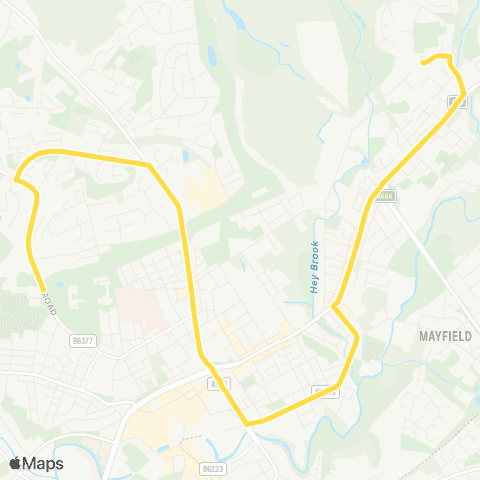 Bee Network Low Hill - Falinge Park High School map