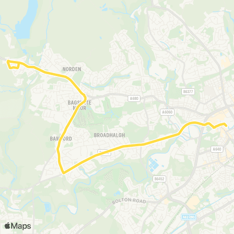 Bee Network Edenfield Road - Rochdale Interchange map
