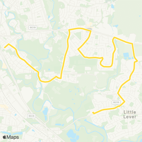Bee Network Little Lever High School - Crawford St map