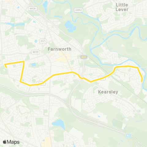 Bee Network St James' School - Kearsley Hall Road map