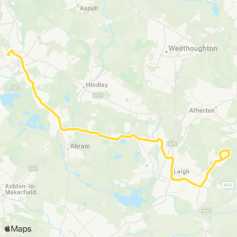 Bee Network Wigan Bus Station - Royal Drive map