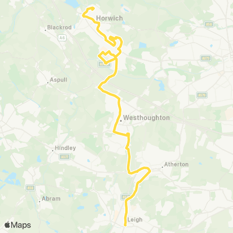 Bee Network Old Lord's Crescent - Leigh Bus Station map