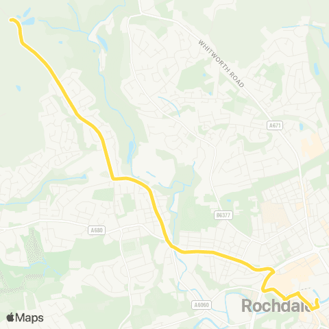 Bee Network Rochdale Interchange - Ln Head Terminus map