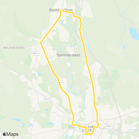 Bee Network Bury Interchange - Bury Interchange map