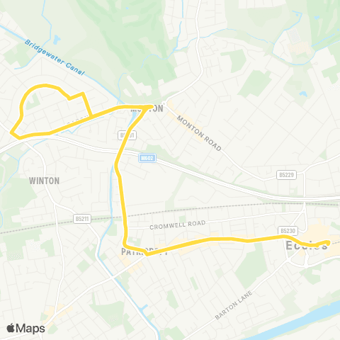 Bee Network Eccles Interchange - Eccles Interchange map