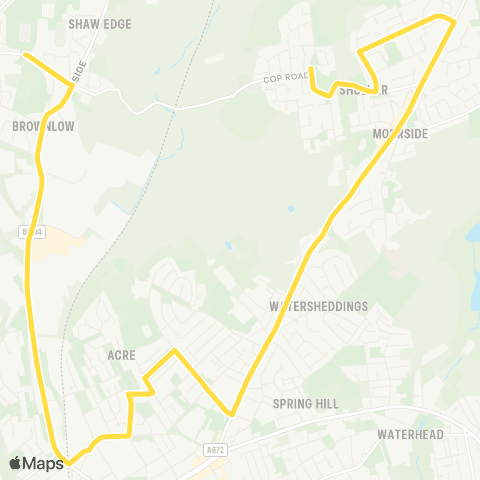 Bee Network Royton / Crompton Sch - Sholver Terminus map
