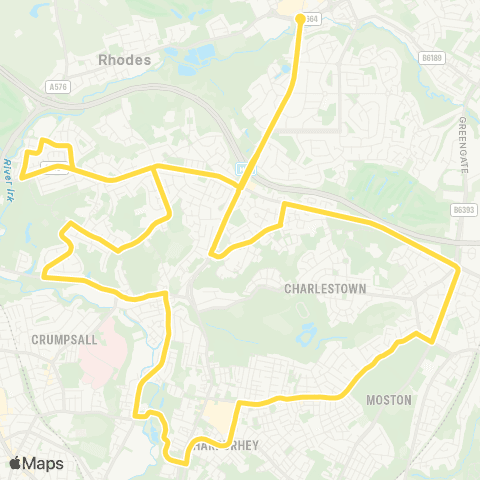 Bee Network Middleton Bus Sta - Middleton Bus Sta map