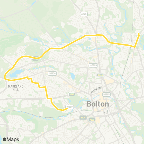 Bee Network Gilnow Gardens - Canon Slade High School map