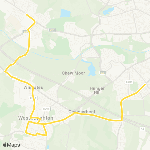 Bee Network St Joseph's HS - Deane Church Ln map