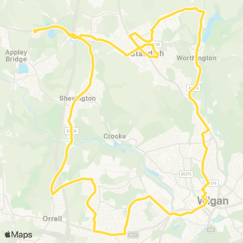 Bee Network Wigan Bus Station - Wigan Bus Station map