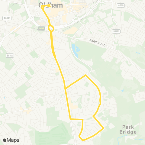 Bee Network Oldham Bus Station - Oldham Bus Station map
