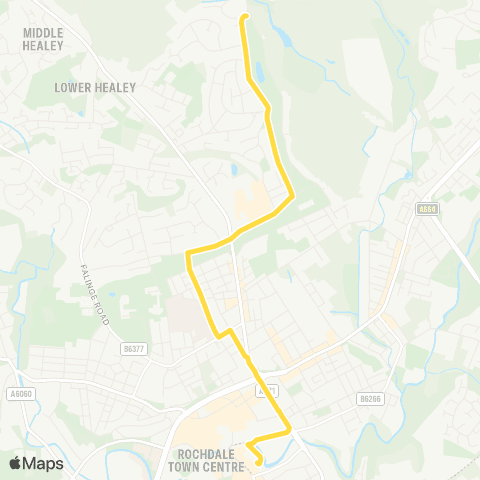 Bee Network Rochdale Interchange - Syke Methodist Church map