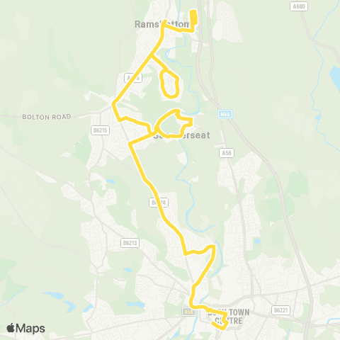 Bee Network Bury Interchange - Market Place map