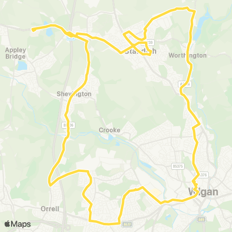 Bee Network Wigan Bus Station - Wigan Bus Station map