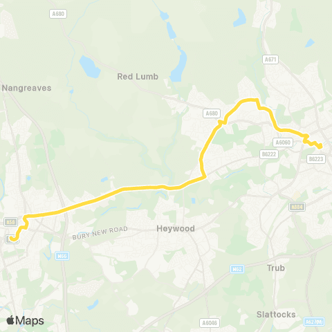 Bee Network Bury Interchange - Rochdale Interchange map