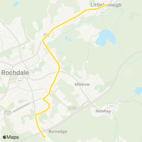 Bee Network St Cuthbert's Rc HS - Littleborough Square map